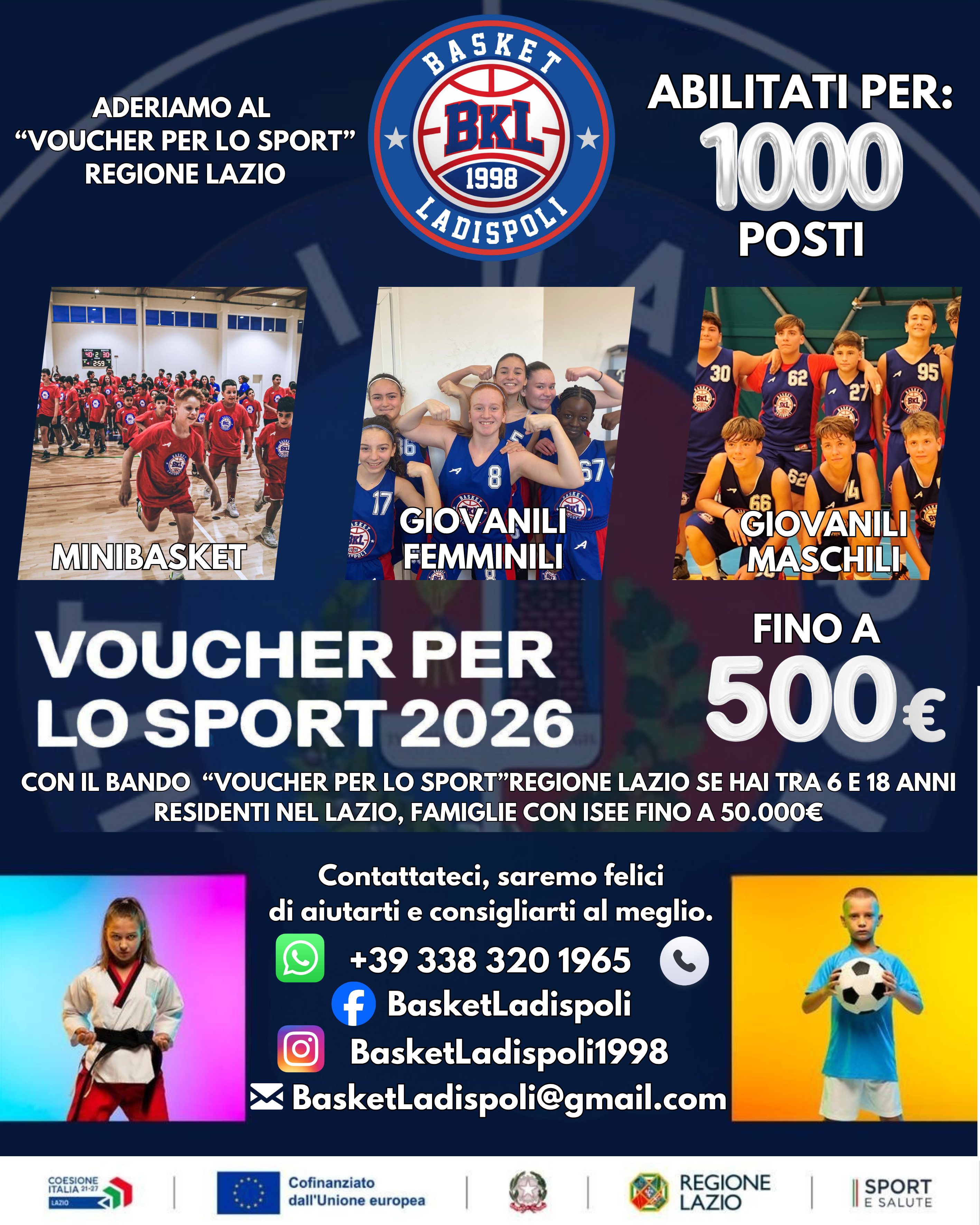 Sostieni il BKL Basket Ladispoli e tutto ciò che ogni giorno costruiamo insieme:5x1000